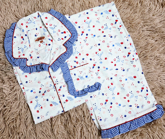 WHITE GARDEN NIGHTSUIT SET