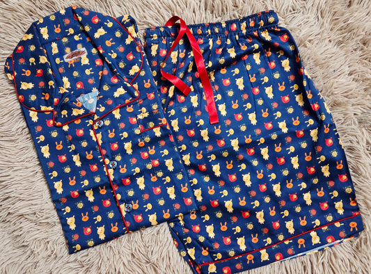 Blue Bunny Shorts Set
