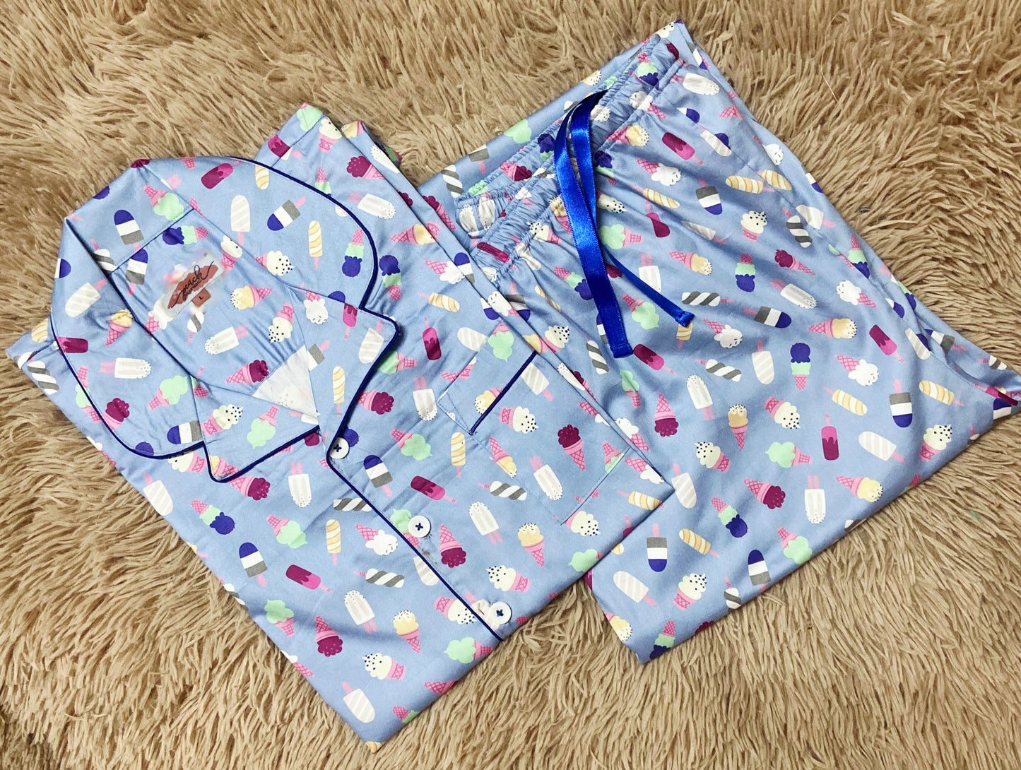 Purple Ice-Cream Nightsuit set